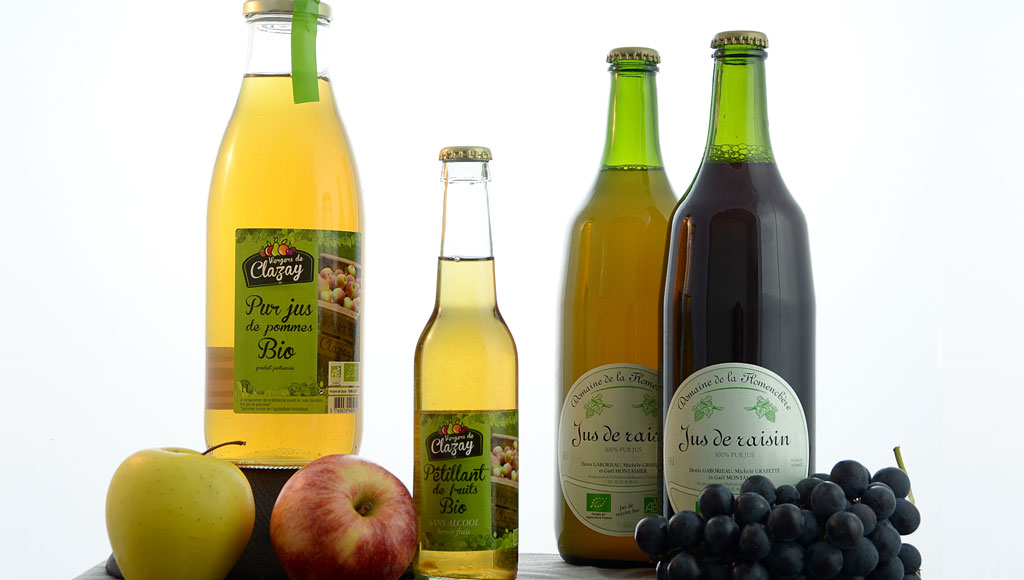 Jus de pommes et de raisins
