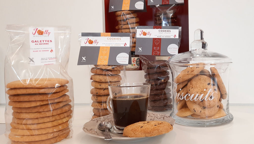 Pause café avec des cookies de Vendée