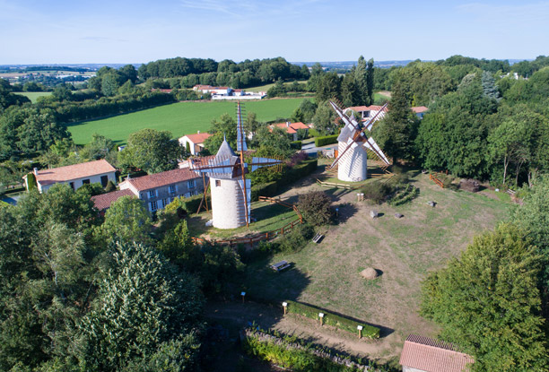 Vue aérienne Moulins de Pouzauges